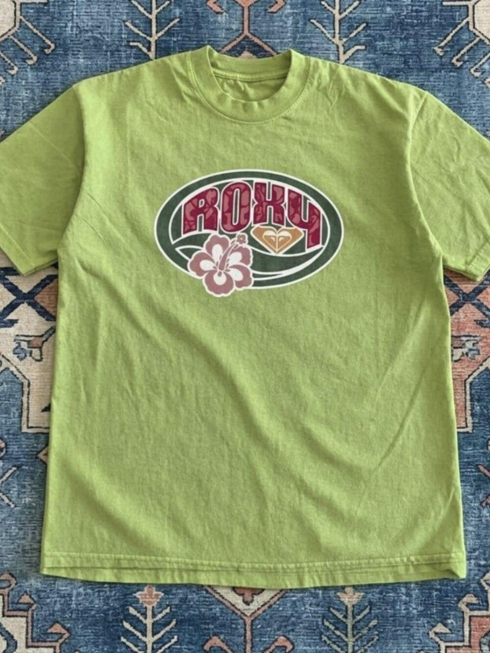 Kiwi Green Roxy graphic tee
